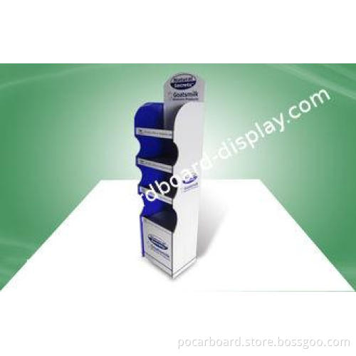 Easy - assemble Four Shelf Cardboard Display Stand Cardboar